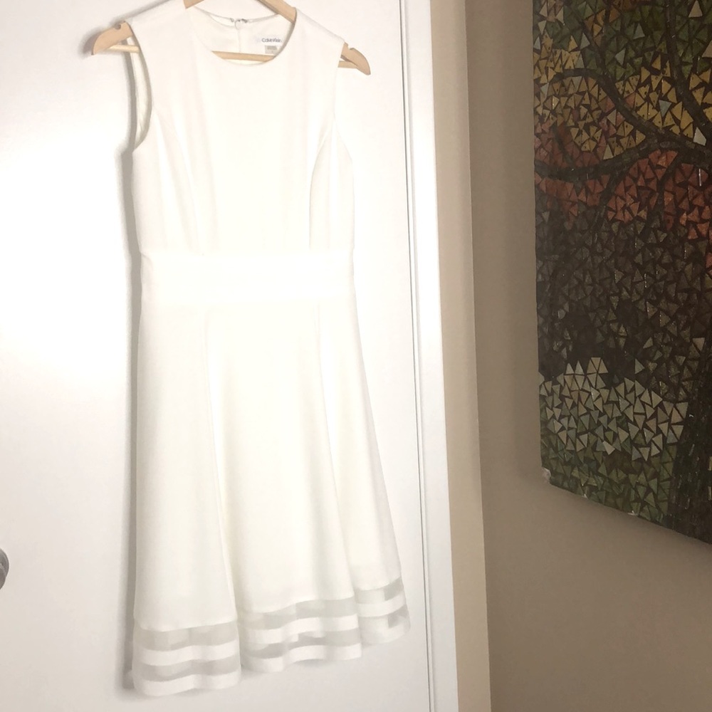 Calvin Klein Women's Off White Dress.